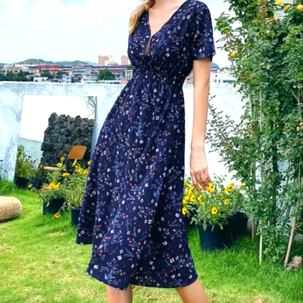 A Line Ditsy Dress